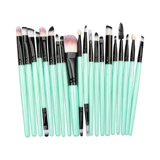 New Age Devi 20 Stuks Make-up Make-up Zwart Groen Ooglid Inhoud Set Tel Eyeliner Eyellash Lip Make-up Cosmetische Borstel Schoonheid Tool Kit
