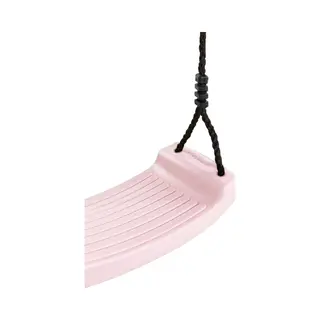 B-Play Kunststof Schommelzitje Pastel Roze Met Pp Touwen Zwart