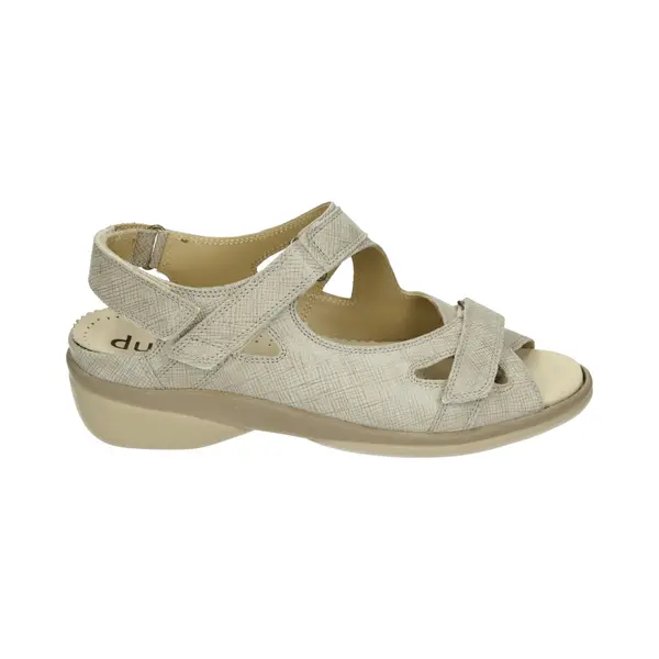 Durea - 7258 K - Platte SandalenDames Sandalen - Kleur, Wit/beige - Maat, 40.5 thumbnail