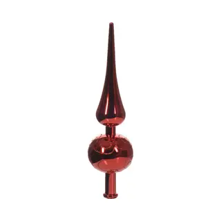 Decoris Kerstboom Piek - Rood - Kunststof - 23 Cm