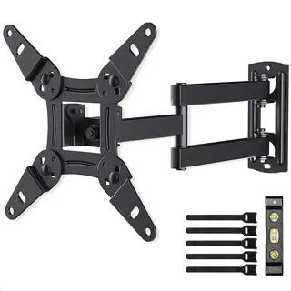 Auronic Tv-Halterung - Drehbar Und Neigbar - 13 Bis 42 Zoll - Bis Zu 20 Kg - Schwarz