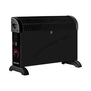 Auronic Elektrokonvektor - 750/1250/2000 Watt - Einstellbarer Thermostat - Schwarz