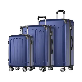 Trvlmore Kofferset - 3 Delig - 38L Handbagage + 70L En 110L Ruimbagage - Lichtgewicht - Trolley - Reiskoffer Set - Donkerblauw