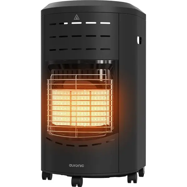 Auronic Mobiele Gaskachel - Met Wieltjes - Tot 60 M² - 4200W Gas Heater - Inclusief Gasdrukregelaar En Gasslang - Inclusief Opberghoes - Zwart thumbnail
