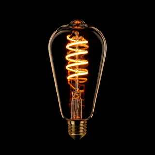 Expo Trading Eth Edison ST64 Filament Spiraal Led 7.5w E27 240v 2200k Dimbaar Goud
