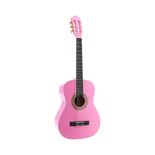 LaPaz 002 Pi Klassieke Gitaar 3/4-formaat Roze + Statief + Stemapparaat