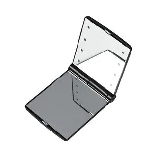 Benson Care Led Make-up Spiegel - Handspiegel/zakspiegel - Zwart - 11, 5 X 8, 5 Cm - Dubbelzijdig