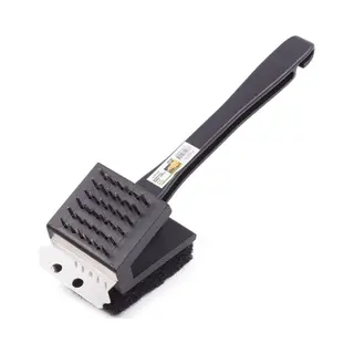 Benson Bbq Borstel - 3 In 1 - Grillborstel / Spons / Schraper - Rvs - Kunststof - Met Handvat