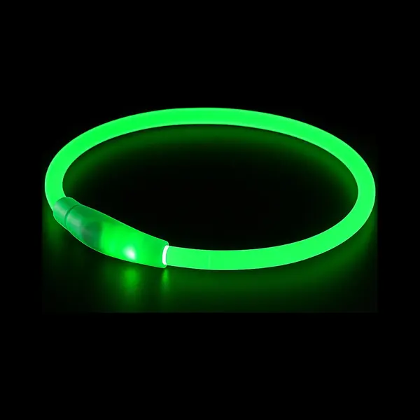 Pets N Paws Lichtgevende Led Halsband Hond - Lichtband Hond Oplaadbaar - Verknipbaar Op Maat - One Size Fits All - Groen thumbnail