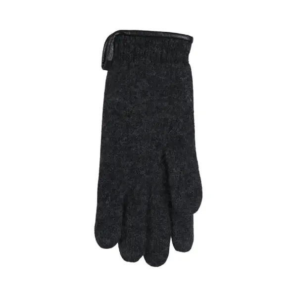 Clausy todowebshop Handschoenen Dames Van 100% Wol En Met Echt Leren Randje thumbnail