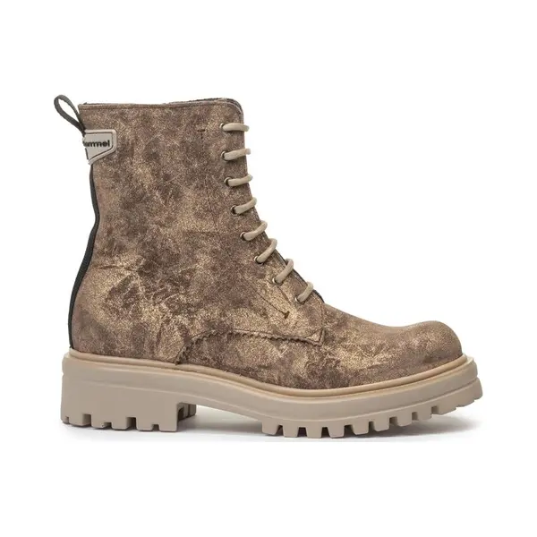 Floris Van Bommel Wonki 04.15 - Enkellaarsjes Met Veters, Hoge Sneakers Voor Dames, Lage Veterschoenen Voor Dames, Kleur, Metaal, Zilver, 41 Eu, thumbnail