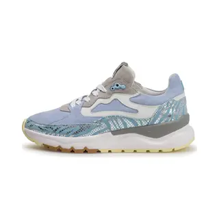 Floris Van Bommel Sneakers Laag 'Treni 01' Lichtblauw / Greige / Zilver / Wit