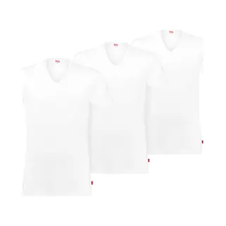 Levi's Levi’s V-Ausschnitt-T-Shirt, Bequemes Und Elastisches Kurzarm-Baumwoll-T-Shirt Und Unterhemd Für Herren, 3er-Pack