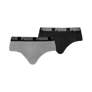 Puma Men Everyday Slips (2er Pack), Grau Melange/Schwarz, M