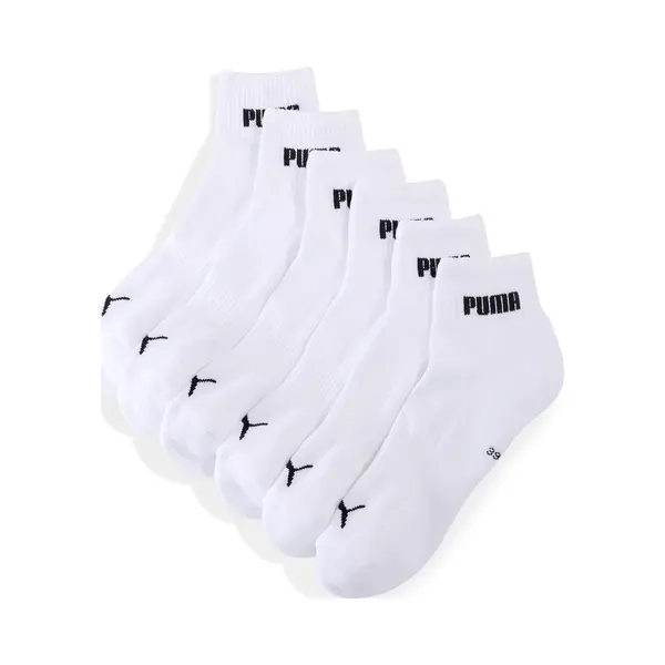 Puma Quarter-Socken 3er-Pack Unisex, Kleidung, Weiß, 35-38 thumbnail
