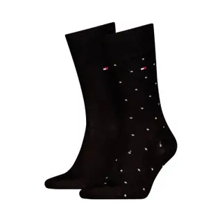 Tommy Hilfiger Men's Dot Classic Sock, Black, 43-46 (2er Pack)
