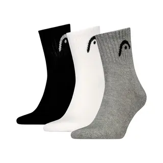 Head Herren Short Crew Sportsocken Im 6erPack (35-38, Grey/White/Black)