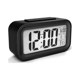 JaP Clocks AC18 Digitale Wekker - Alarmklok - Inclusief Temperatuurmeter - Met Snooze En Verlichtingsfunctie - Zwart