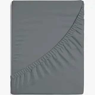 Egyptisch Percale Katoen - Topper Hoeslaken - Donker Grijs - 140x200 Cm - Dreamers Den