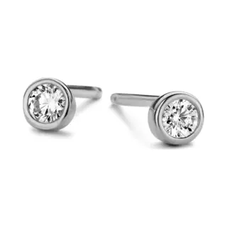 New Bling 9NB-0521 Zilveren Oorknopjes Dames - Zirkonia - 3mm - Zilverkleurig