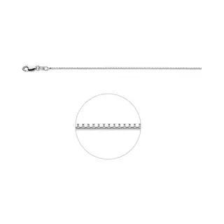 Yo&No - Ketting - Venetiaans - 1.1mm - 40cm - Sieraden Vrouw - Heren - Zilver 925