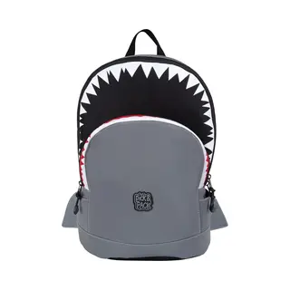 Pick & Pack - Unisex Shark Shape M/Sichtbares Grau (Standard Größe) Rucksack - 1 Stück