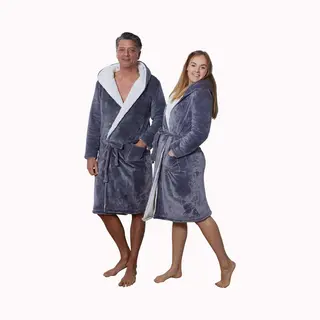 Badrock Sherpa Badjas Fleece - Grijs-s/m