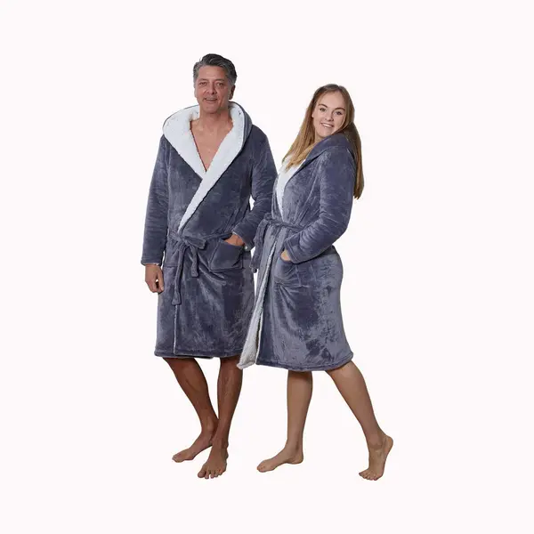 Badrock Sherpa Badjas Fleece - Grijs-s/m thumbnail