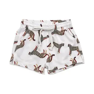 Supercute Zwembroek - Luipaard - Wit - Panters - Dierenprint - Maat 92/98