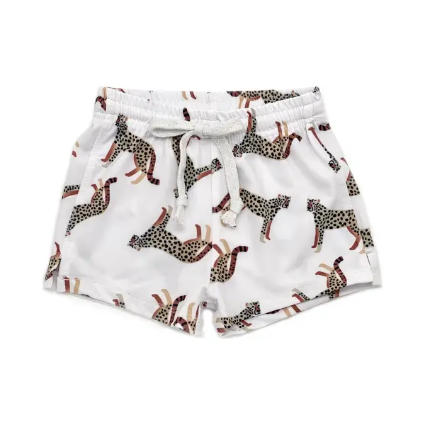 Supercute Zwembroek - Luipaard - Wit - Panters - Dierenprint - Maat 92/98 thumbnail