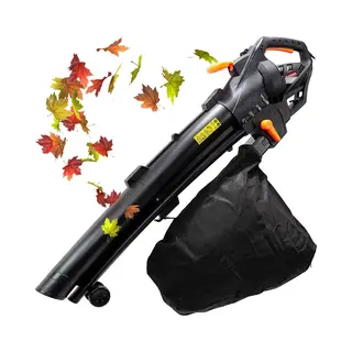 Jackmend Elektrische Bladblazer - 3000W Blad Blazer&Zuiger - 270km/u Luchtsnelheid - 15.000RPM - 10 Meter Kabel - 35L Opvangzak