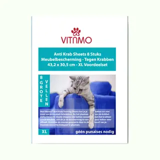 Vitamo™ Katten Anti Krab Training Sheets 8 Stuks - Meubelbescherming - Krabben - Diervriendelijke Trainingstape - Tegen Krabschade - Géén Punaises