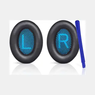 Dieux® Set Oorkussens Voor Bose Koptelefoon Met Installatie Gereedschap - Zwart Blauw - QuietComfort 35 - QC35II - QC35 - QC25 - QC15 - QC2 - Soundtrue -