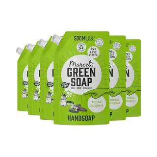 6x Marcel's Green Soap Handzeep Tonka&Muguet Navul Stazak 500 Ml