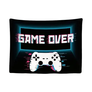 Ulticool - Wandteppich Dekoration Wohnung - Game Over Controller Monitor - 200 X 150 Cm Groß - Wandtuch Wandbehänge - Accessoires Für Schlafzimmer