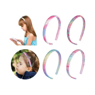 Mylinsé 4 Stuks - Meisjes Haarbanden - Diadeem Glitters Regenboog Kleuren