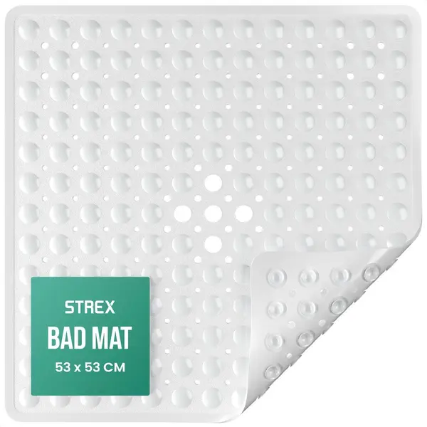Strex Badematte / Antirutschmatte Dusche - 53x53CM - Mit Saugnäpfen - Duschmatte Antirutsch Für Dusche - Badematte thumbnail