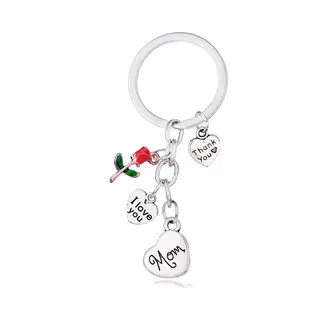 Malinsi Sleutelhanger Moeder I Love You - Moederdag Cadeautje - Liefde - Vrouw - Sleutelhangers - Sleutelring - Cadeau Voor Mama - Haar