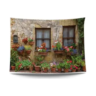 Ulticool Wandkleed 200x150 Cm – Muur Natuur Bloemen – Inclusief Bevestigingspinnen - Tuinposter Doorkijk - Poster Wandtapijt Tapestry - Voor