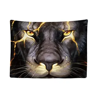 Ulticool - Wandteppich Tapestry Dekoration Wohnung - Löwe Löwenkopf Raubtier Natur - 200 X 150 Cm Groß - Wandtuch Wandbehänge - Accessoires Für