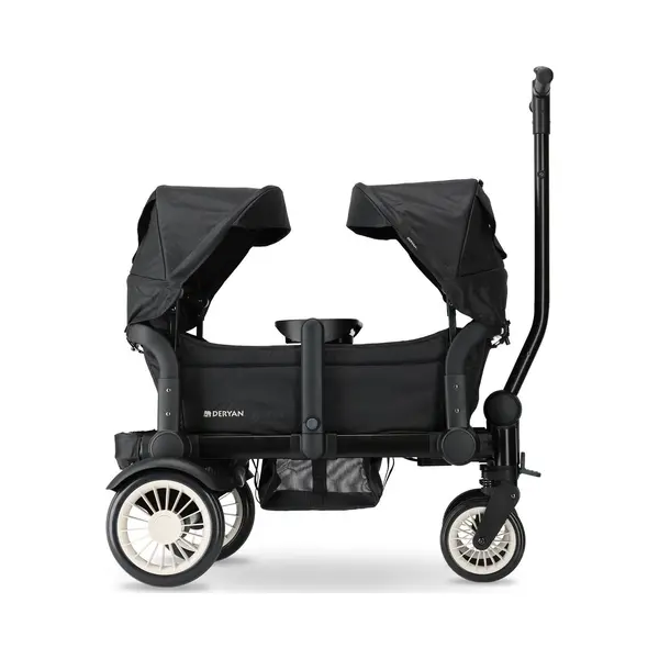 Deryan Sandy Bollerwagen - Für 2 Kinder, Faltbarer Kleinkinderwagen Mit Dach Und Abnehmbarem Tablett, All-Terrain, Verstellbarer Griff, thumbnail