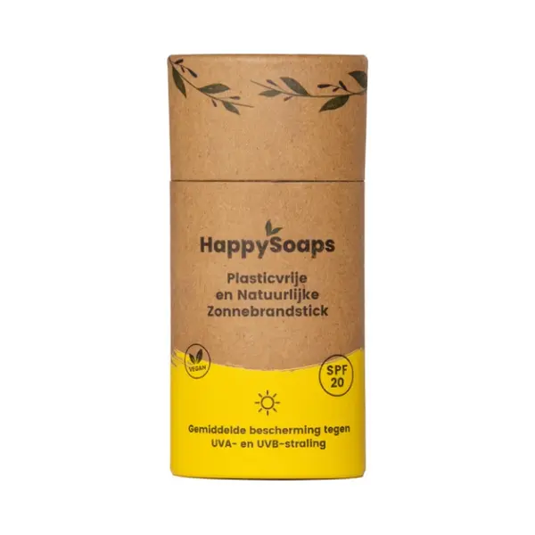 HappySoaps Zonnebrandstick Spf 20 - Gemiddelde Uva En Uvb Bescherming - Geschikt Voor Kinderen - Met Mineraalfilters - 100% Plasticvrij, Vegan & thumbnail
