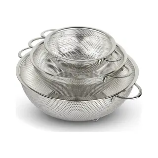 Rednas Vergiet - 3-delige Set - Fijnmazig - Zeef - Ø28cm/Ø22cm/Ø16cm - Rvs
