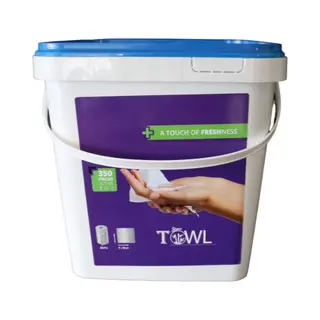 Towlstore - Desinfecterende Vochtige Alcoholdoekjes - 70% Alcohol - 350 Stuks -17x20cm - Emmer