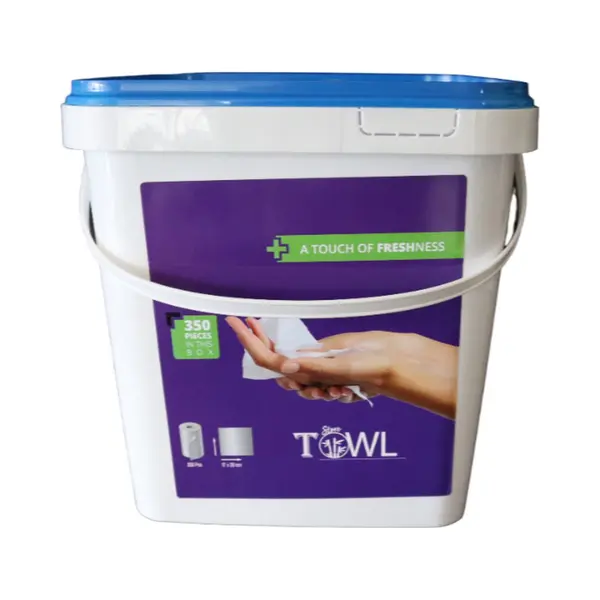 Towlstore - Desinfecterende Vochtige Alcoholdoekjes - 70% Alcohol - 350 Stuks -17x20cm - Emmer thumbnail