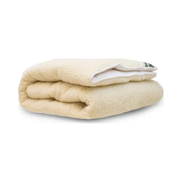 Terschellinger Wolweelde Terschellinger Lammflor Wollunterbett - 100% Iws-Schurwollauflage - 2-in-1 Ganzjährige Matratzenauflage Mit Weicher Wolle Und Kühlender Baumwolle - thumbnail