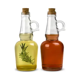 Olie- & Azijnstel - Olie- & Azijnset - Oliefles - Olieflessen - Olijfolie Fles - Incl. Kurk - 250ml - Glas