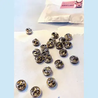 Natuurlijk Angelart Steek Pins - 20 Stuks - Zilverkleurig - Brochespeld- Steekspeld