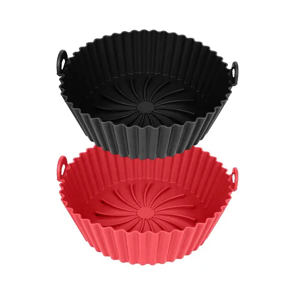 Vaive Siliconen Bakjes - Geschikt Voor Airfryer - Herbruikbaar En Vaatwasserbestendig -Ø 20 Cm (2 Stuks) thumbnail
