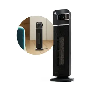 AirKing Elektrische Kachel - 2000 Watt - Zwart - Keramische Ventilatorkachel Met Afstandsbediening En Timerfunctie